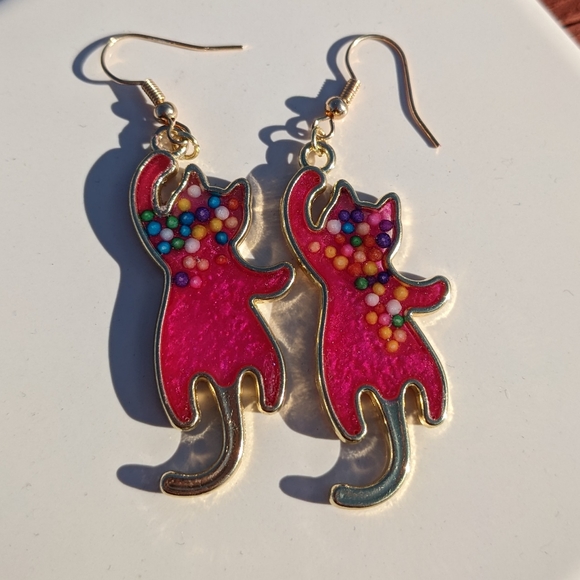 Cat Candy Sprinkles Cat Handmade Rainbow Pink Cute Kawaii Lightweight - Picture 11 of 11